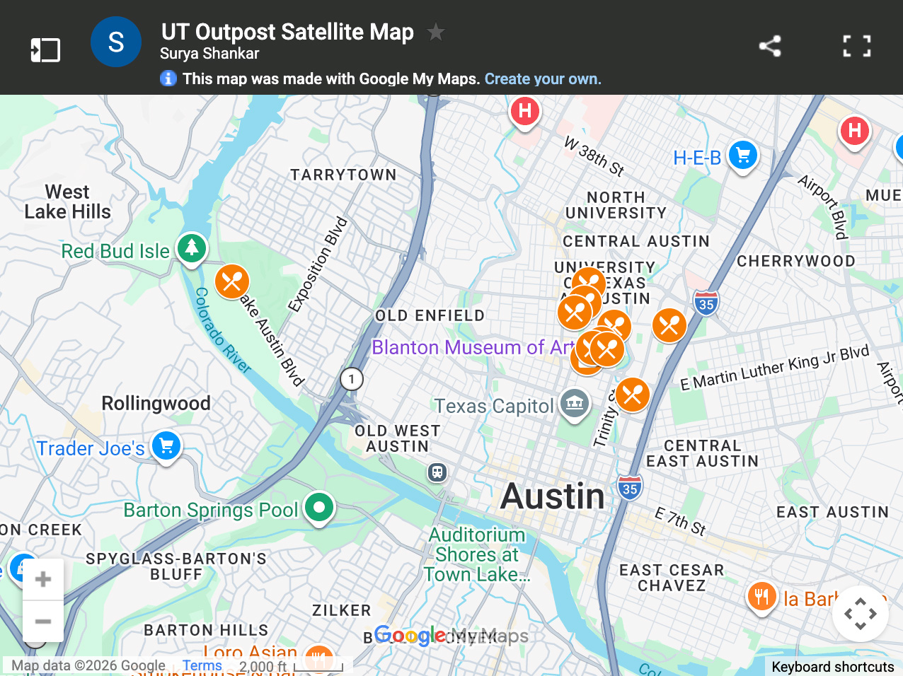 UT Outpost Satellite Map